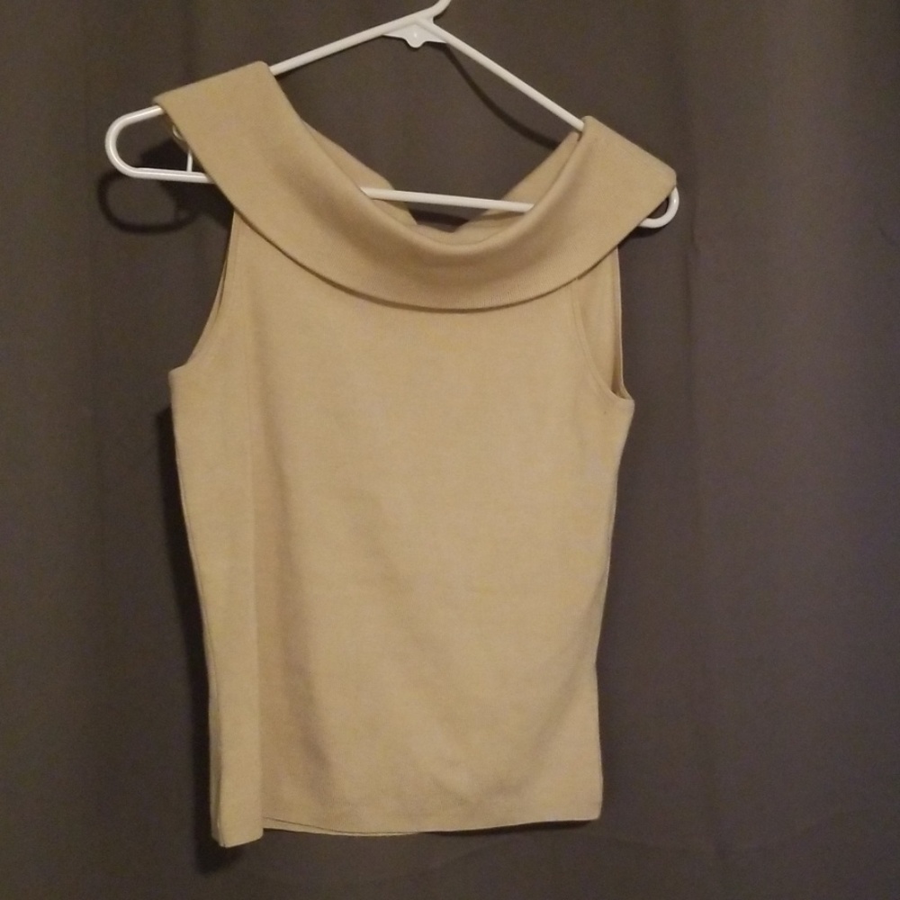 Talbots Sweater tank with folded boat neck
